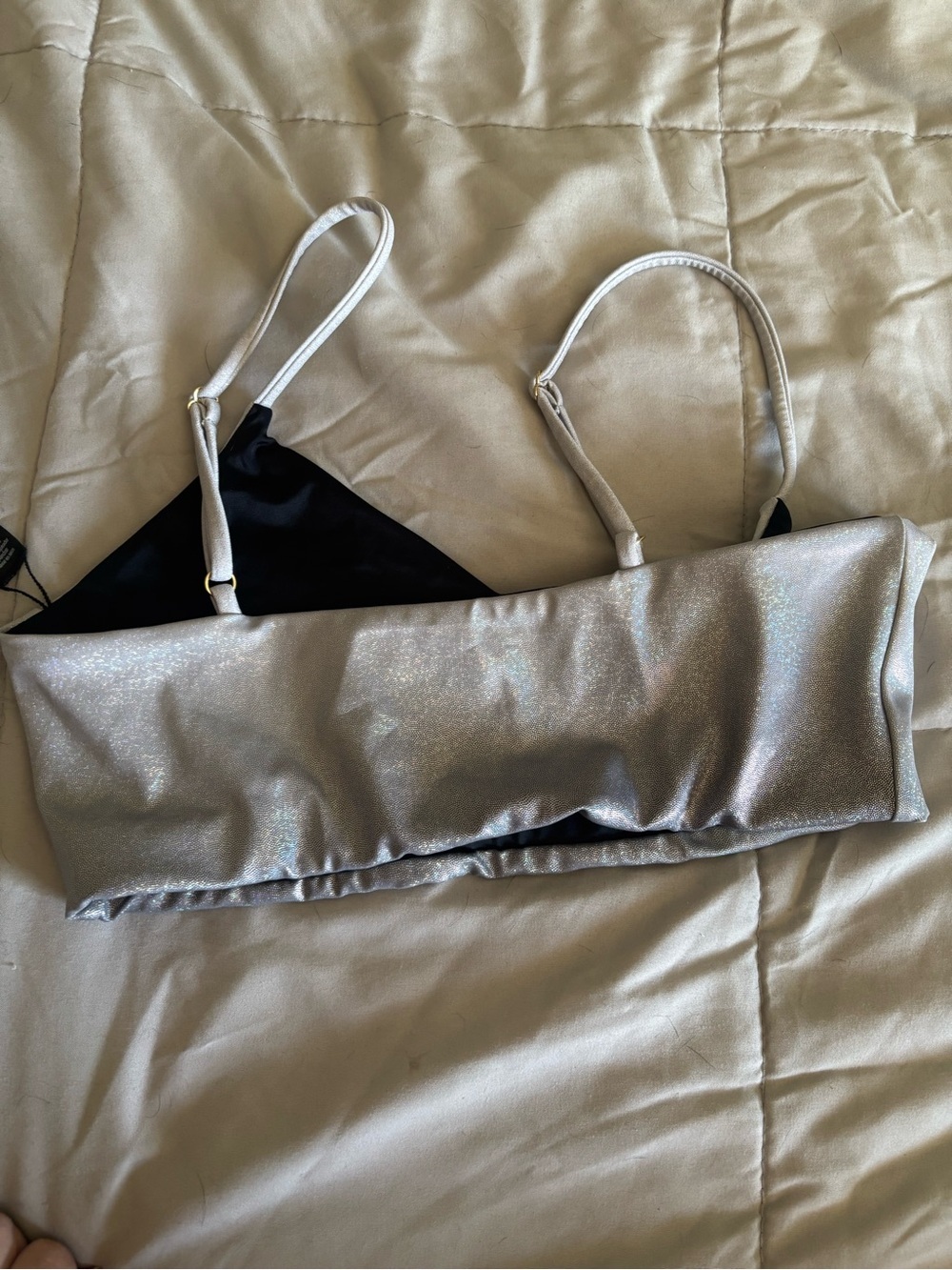 Beach Riot Silver Shimmer Bralette - Picture 2 of 7